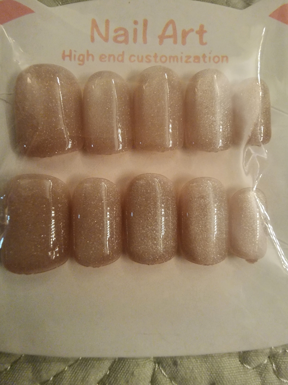 Sparkling Nude Press-On Nail Set